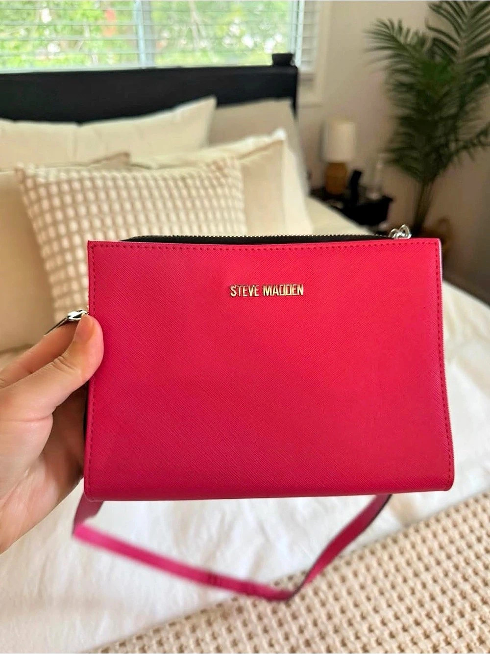 Steve Madden Pink & Black Crossbody Bag